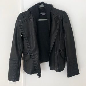 Vince leather motorcycle jacket